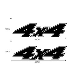 2x Black 4×4 Vinyl Car Door Side Sticker Pickup Truck SUV Decal Body Accessories