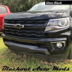 2021-22 Chevy Colorado Bowtie Overlay Decals Grill Emblem Blackout Gloss Black