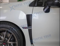 Side Fender Upper Lower Air Vent Overlay Insert Sticker Carbon Style For WRX STI