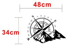 Black Compass Totem Decal Car SIde Body Trunk Door Stickers Vinyl Waterproof
