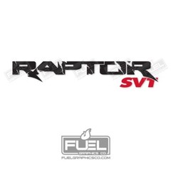 For Ford Raptor SVT Premium Vinyl Decal – 27.5 x 5″ – Gloss Black and Red