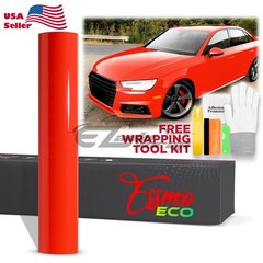 2FTx5FT PPF Racing Red Gloss Color Vinyl Paint Protection Film Scratch Car Wrap