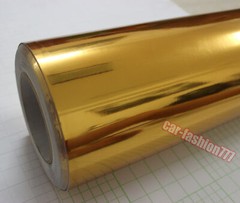 Gold Flat Smooth Mirror Chrome Car Wrap Metal Vinyl Decal Sticker Air Free US