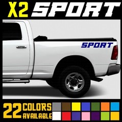 x2 SPORT Vinyl Stickers Decal Graphics For FORD JEEP RAM GMC CHEVY Truck [S14]