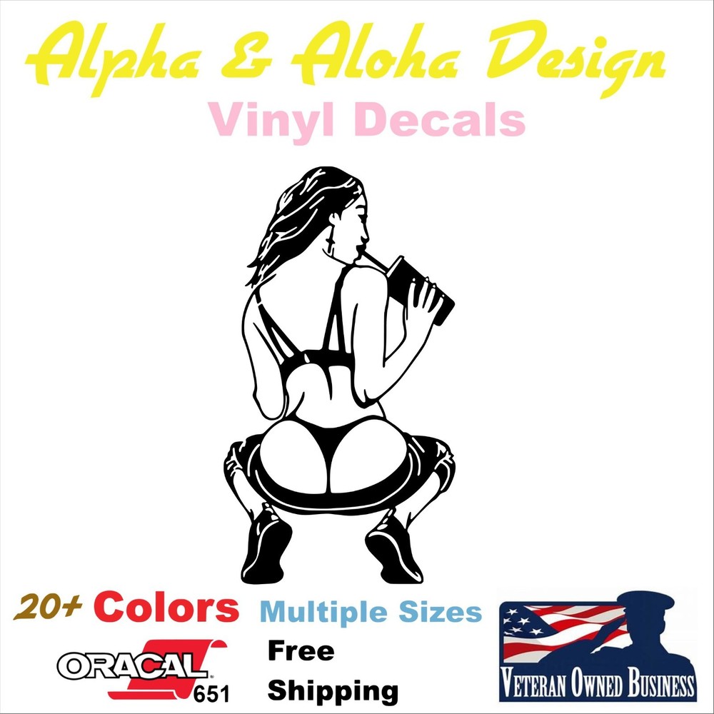 Sexy Lady Vinyl Decal Sticker Window VINYL DECAL Car LaptopYeti