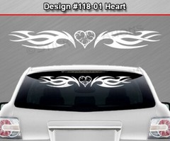 118-01 HEART Decal Sticker Windshield Window Vinyl Banner Graphic Love Heart Car