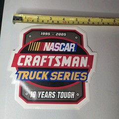 New Vtg NASCAR Craftsman Truck Series Race Driver Bumper Sticker Decal 10 Years