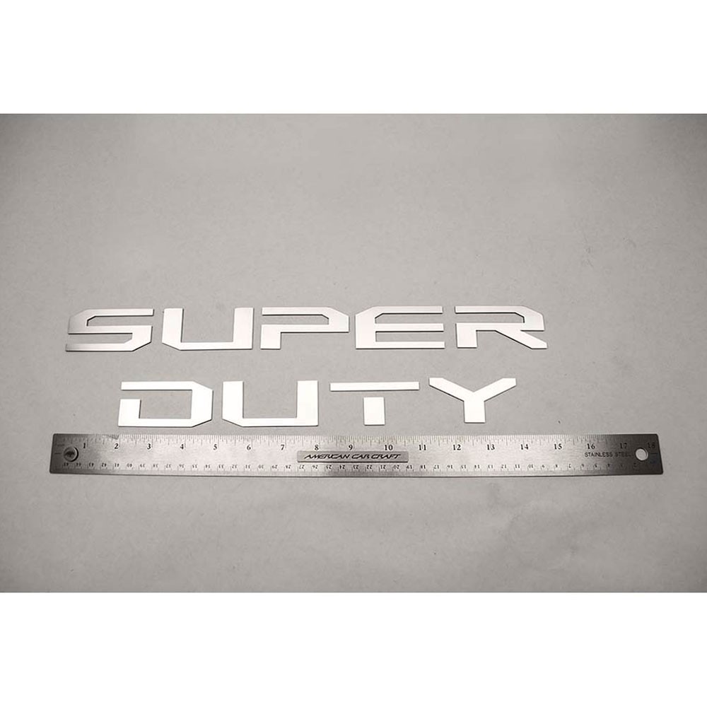 Front Letter Inserts for 2017 Ford Super Duty [Stainless Steel/Polished]