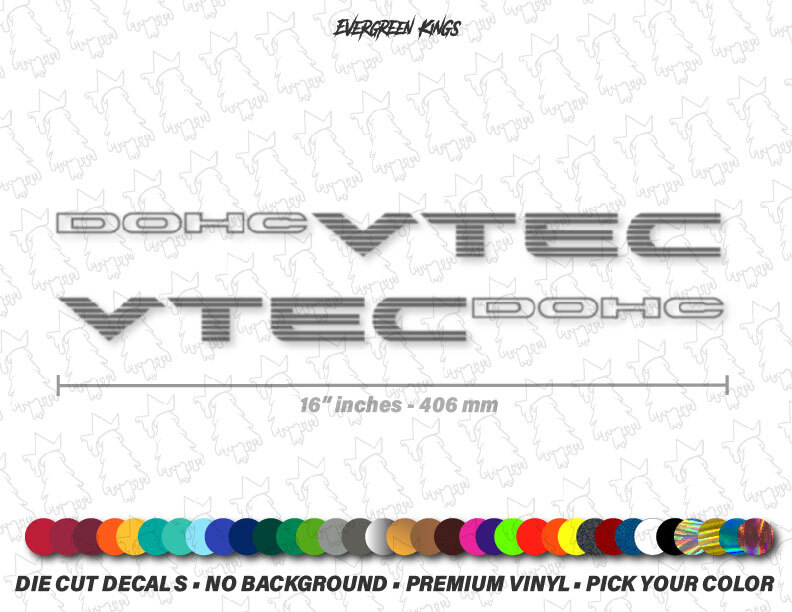 92-00 Civic Si DOHC VTEC JDM Style Door Decals EK EG EF DC DA EJ CRX stickers
