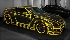Yellow Reflective Body Stripe Vinyl Tape DIY Sticker Decal Self Adhesive 150Feet