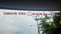 Check The Back Seat Warning Car Decal sticker forgotten baby sindrome