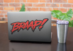 BRAAP! Motocross Vinyl Decal Graphic Dirt Bike Supercross Weatherproof Sticker