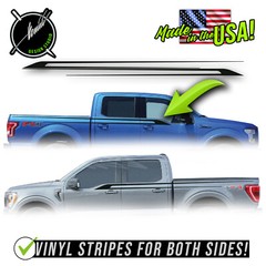 Racing Side Door Upper Stripes Fits- 2015-2020 2021 2022 Ford F-150 F150 STX FX4