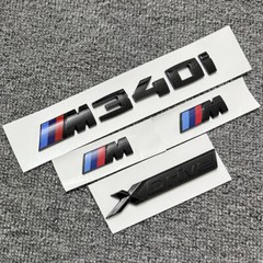 For Car 3 Series Black Emblem M340i+XDrive+M x2 Rear Trunk Fender Sport Badge