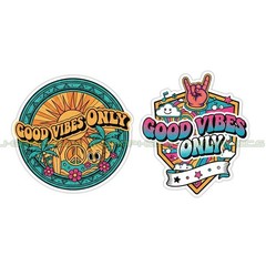 Good Vibes Only Vinyl Decal Sticker 2 Pack B