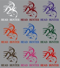Tribal Deer Head Hunter Gun Bow Hunting Car Truck Window Vinyl Decal Sticker