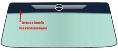 FITS MINI COOPER WINDSHIELD BANNER DIE CUT VINYL DECAL – WITH APPLICATION TOOL
