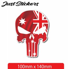 Punisher Skull red ensign skull sticker car sticker , bumper sticker , skate ,