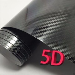 Película de vinilo de Fibra de carbono brillante Auto Interior Wrap Stickers 7D