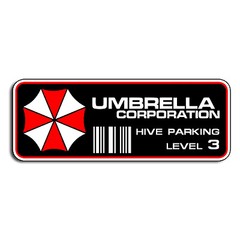 Umbrella Corporation Hive Parking Level 3 Resident Evil Vinyl Decal Sticker PAIR