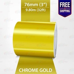 CHROME GOLD 3″ PIN STRIPE Car Model Motorcycle Decal TAPE Vinyl Sticker 76mm