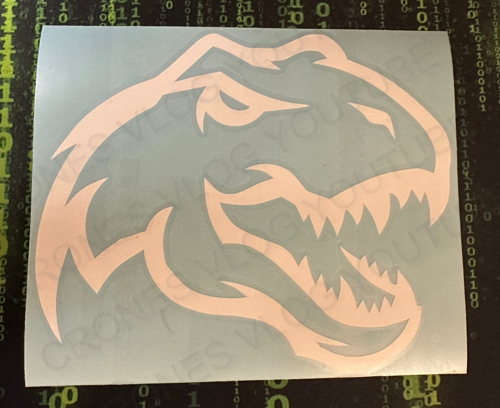 This Fits your TRX T-REX Head window DECAL/STICKER 8″ White