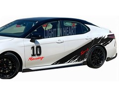 Fit For Toyota Camry Corolla Distorted Stripe Car Sticker Graphics Racing Decals