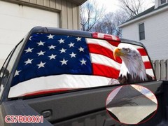 American Flag Pick Up Truck SUV Rear Back Window Graphics Decal Wrap Tint