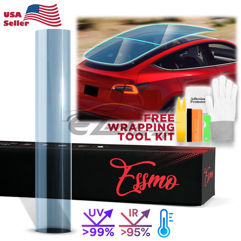 TPU Essmo Security Light Blue Glass Car Sunroof VLT70% UV99% Windshield Sunshade