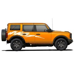 Wavy surf style stripe for Ford Bronco Side panel truck graphic vintage exterior