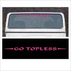 Flat Windshield GO TOPLESS Decal Sticker fits Wrangler Removable soft hard top P