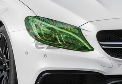 Headlight Hex Holographic Gloss Emerald Green Taillight Tint Film Fog Honeycomb