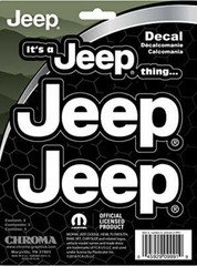 CHROMA 9991 It’s a Jeep Thing Stick Onz Decals 3pcs Jeep Sticker White Letters