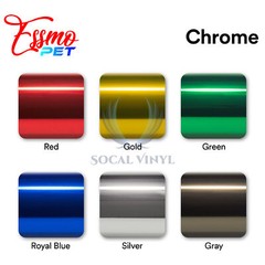 ESSMO PET Super Chrome Gray Stretch Car Vehicle Vinyl Wrap Decal Sticker Sheet