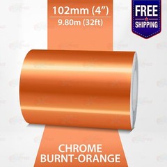 CHROME BURNT-ORANGE 4″ PIN STRIPE Car Model Motorcycle TAPE Vinyl Sticker 102mm