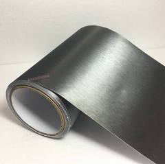Flexible Grey Matte Car Metal Brushed Texture Aluminum Vinyl Wrap Sticker US