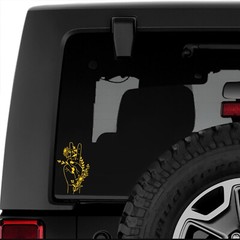 BOHO HAND FLORAL PEACE SIGN CAR WINDOW DECAL WATERPROOF VINYL DECAL STICKER