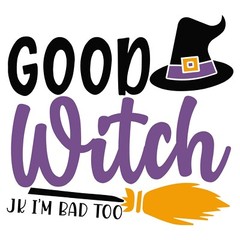 4” Good Witch Sticker Funny Halloween Holiday Trick Or Treat DIY Craft Idea