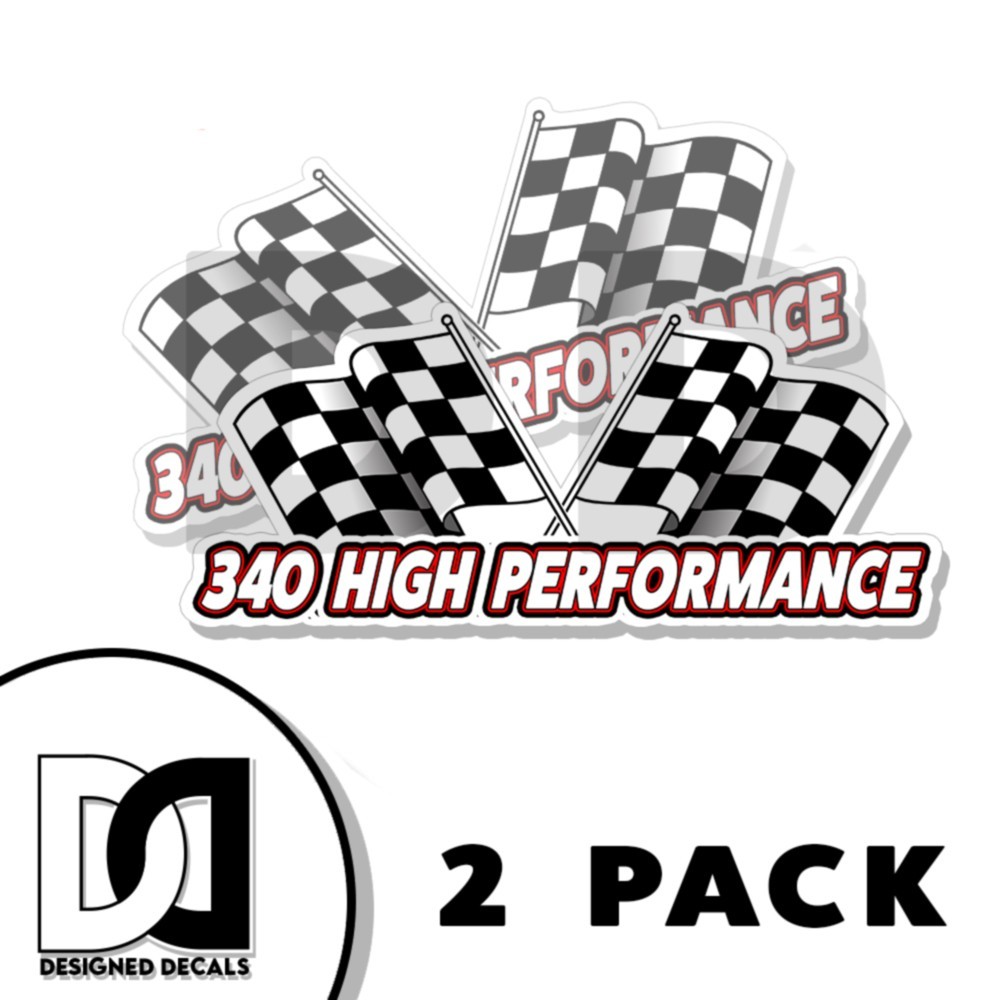 340 HIGH PERFORMANCE AIR CLEANER engine DECAL Fits Dodge dart duster muscle 2PK