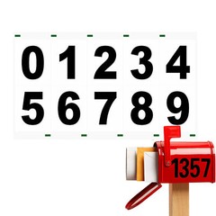3Pcs 3in/4in Mailbox Number Reflective Digital Sticker HOT