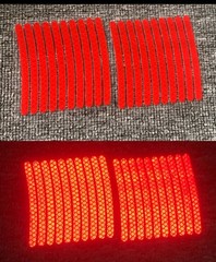 40x Car Motorcycle Wheel Hub Reflective Sticker RED Rim Tire Racing Strips Bike