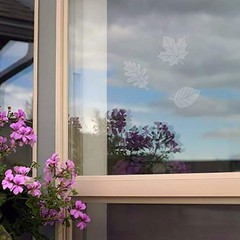 Floral Theme UV-Reflective Window Decal – Modern Dots Bird Safety Décor