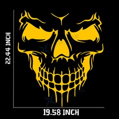 Car Front Engine Hood Roof Skull Vinyl Decal Sticker For SUV Trunk Boat – 22”