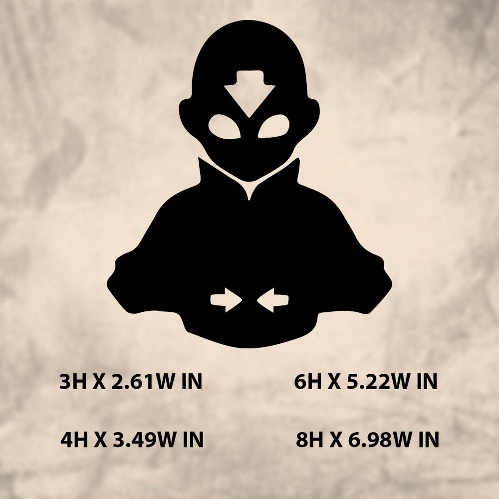 Aang|Avatar|Anime|Vinyl Sticker |Decal for Window|Laptop & Any smooth surface