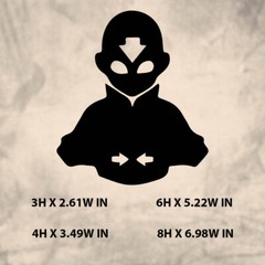 Aang|Avatar|Anime|Vinyl Sticker |Decal for Window|Laptop & Any smooth surface