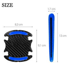 8x Reflective Car Door Handle Strip Safety Protective Film Sticker Xmas Gift US