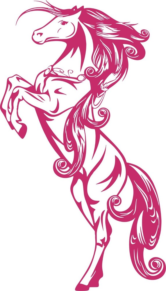 Horse Standing Rodeo Cowboy Cowgirl Car Truck Window Laptop Vinyl Decal Sticker
