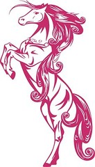 Horse Standing Rodeo Cowboy Cowgirl Car Truck Window Laptop Vinyl Decal Sticker