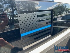 2002-2008 Fits Ram 1500 Stripes Back Window Flag With Red Line Stickers