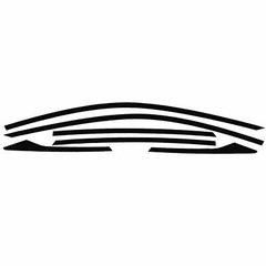 6x Chrome Delete Blackout Window Trims For Honda Civic Sedan 16-20- Carbon Fiber
